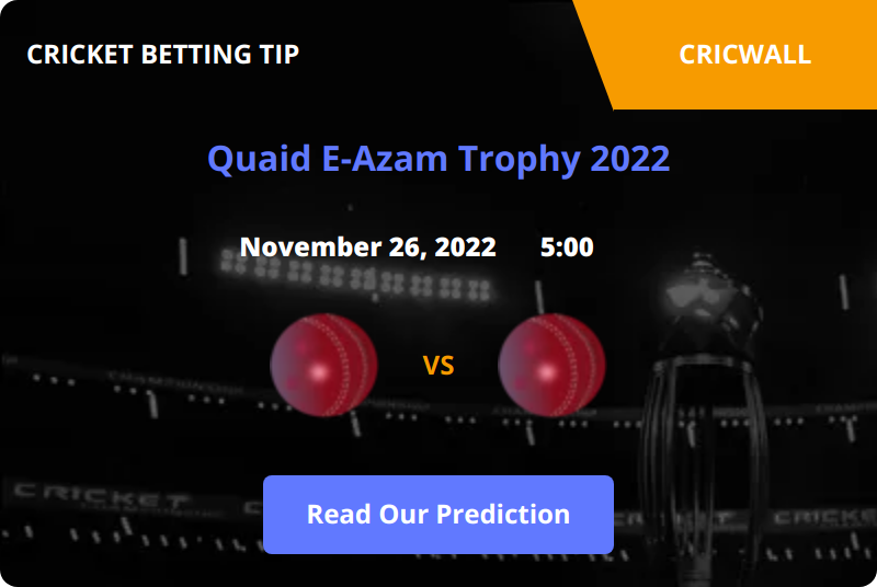 Northern (Pak) VS Sindh Match Prediction 26 November 2022